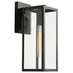 LNC - LNC 1-Light Black Rectangle Modern  Outdoor Wall Sconce With Clear Glass - At LNC, we always believe that Classic is the Timeless Fashion, Liveable is the essential lifestyle, and Natural is the eternal beauty. Every product is an artwork of LNC, we strive to combine timeless design aesthetics with quality, and each piece can be a lasting appeal.