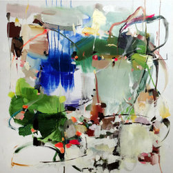Blue Song Acrylic and Gesso on Canvas By Contemporary American Artist Vicky Barr - Products
