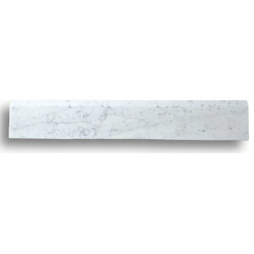 Carrara White Marble Transition Saddle Threshold Beveled Tile Honed, 1 piece
