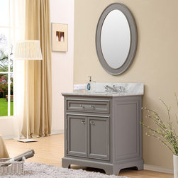 Carenton 30 inch Traditional Bathroom Vanity Gray Finish - Bathroom Vanities And Sink Consoles