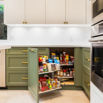 Sage & Cream Two-Tone Kitchen — Burnaby, BC