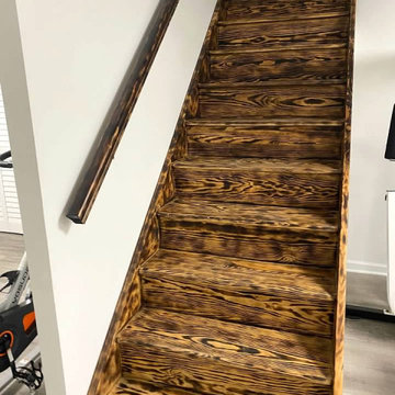 Updated cellar steps and finished basement