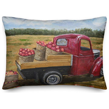 Painted Apple Truck 14x20 Spun Poly Pillow