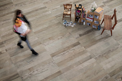 Inspiration for a contemporary hallway remodel in Minneapolis
