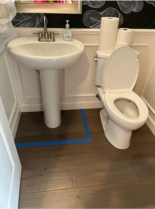30" vanity in 5' wide powder / half bath?