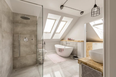 Inspiration for a contemporary bathroom remodel in Miami