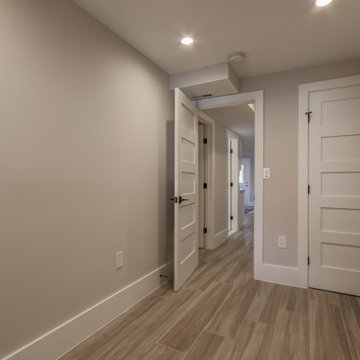 Basement remodeled with bedroom space and extra closet space in Springfield