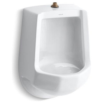 Kohler Freshman Siphon-Jet Wall-Mount 1 GPF Urinal with Top Spud, White