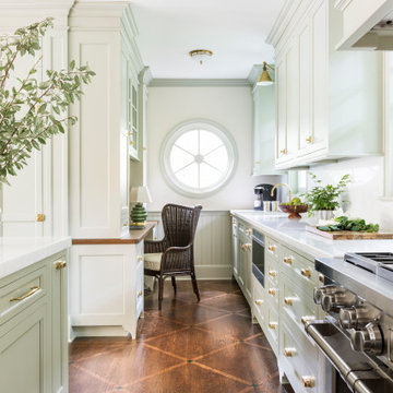Elegant Kitchen With a Bold Hutch