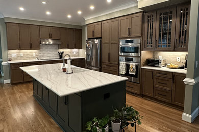 Inspiration for a transitional kitchen remodel in Raleigh
