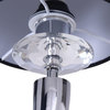 Optima 35" Table Lamp, Chrome With Black Shades