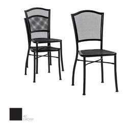 Cafe Collection: Traditional Cannes Iron Cafe Chair by Summer Classics - Outdoor Dining Chairs