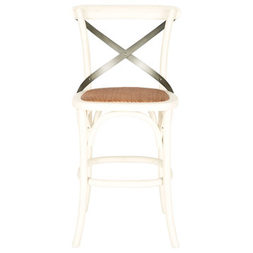 Liliana X Back Counterstool set of 2 Distressed Ivory