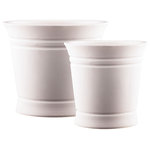 ELK Lighting - ELK Lifestyle 565106 Country 2-Piece Set Cachepots - This Country Set Of 2 Cachepots from Elk has a finish of White and fits in well with any Traditional style decor