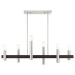 Livex Lighting - Livex Lighting 46866-91 Helsinki - Six Light Chandelier - Adding to the eclectic and nostalgic feel, this fuHelsinki Six Light C Brushed Nickel/BronzUL: Suitable for damp locations Energy Star Qualified: n/a ADA Certified: n/a  *Number of Lights: Lamp: 6-*Wattage:60w Medium Base bulb(s) *Bulb Included:No *Bulb Type:Medium Base *Finish Type:Brushed Nickel/Bronze