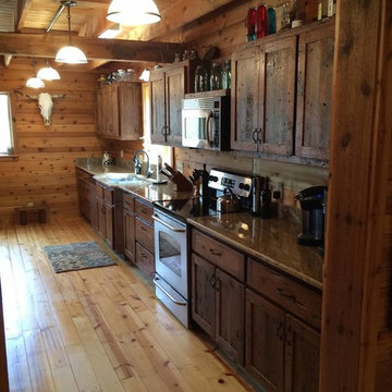 Reclaimed White Pine Kitchen Cabinets
