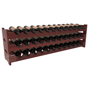 36-Bottle Scalloped Wine Rack, Redwood, Cherry + Satin