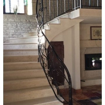 GARDE-CORPS ET RAMPE D'ESCALIER FER FORGE: UN ARBRE ET LA NATURE...