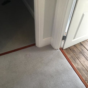 Light Carpet Installed to Stairs