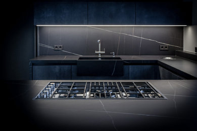 Fotografias de cocina negra marca Leicht. Proyecto de Chef d´Oeuvre.