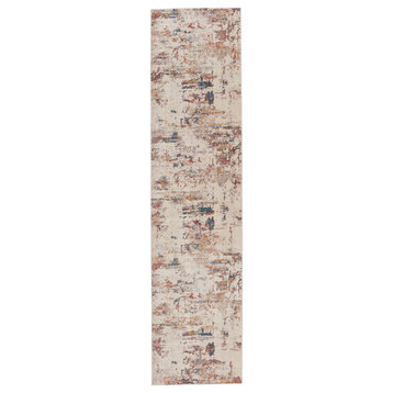 Vibe Demeter Abstract Ivory and Multicolor Area Rug, 3'x12'