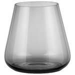blomus - Belo Tumbler Glasses, 9.5oz, Set of 4, Smoke - blomus BELO Tumbler Glasses - 9.5 Ounce - Set of 4 are hand blown by experienced artisans which makes every item an exquisite piece of uniquely crafted pleasure. Smoky grey or soft brown colored glass body. Designed by Frederike Martens. 9.5 fluid ounces / 280ml. 3.5 in / 9 cm height x 2.6 in / 6.5 cm diameter. Rim is cut and polished. This item ships as a set of 4 tumblers. Mouth blown glass may create subtle variances such as flow lines, small bubbles, and minimally different material thicknesses which let the color elegantly vary from piece to piece and add to the beauty and uniqueness of each hand-crafted piece. Complete your BELO sets with white wine glasses, red wine glasses, champagne flutes, champagne saucers, tumblers, water carafe and wine decanter.�Dishwasher safe.