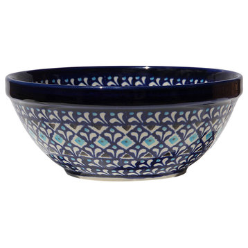 Polish Pottery Bowl 7 inch, Pattern Number: 217a