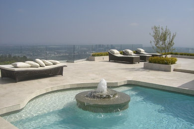Example of a trendy pool design in Los Angeles