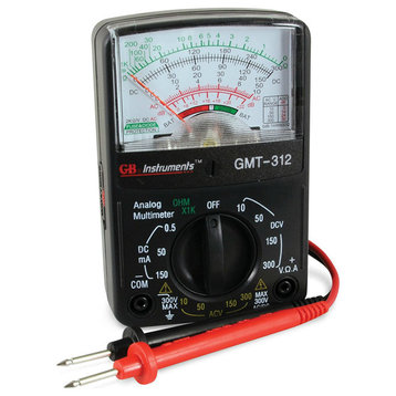 Gardner Bender GMT-312 Pocket Size 5-Function Analog Multimeter/Tester, 12 Range