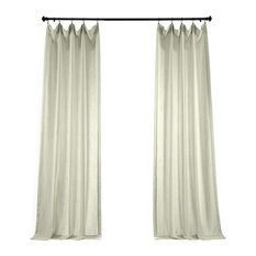 Barley Heavy Faux Linen Curtain Single Panel, 50"x108"