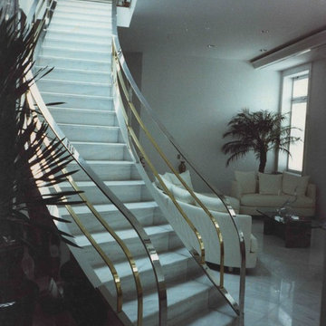 Stainless steel and bronze contemporary