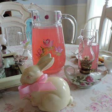 Shabby Chic Rose Inspired Table Decor