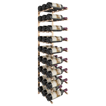 Vino Pins Flex 45 (wall mounted metal wine rack), Golden Bronze, 27 Bottles