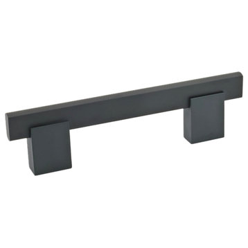 Rok Hardware Bridge Style Solid Metal Black Pull, 10-1/8" (256 mm)  Hole Centers