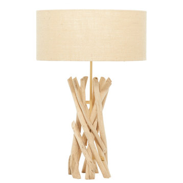 Rustic Light Brown Driftwood Table Lamp 67711