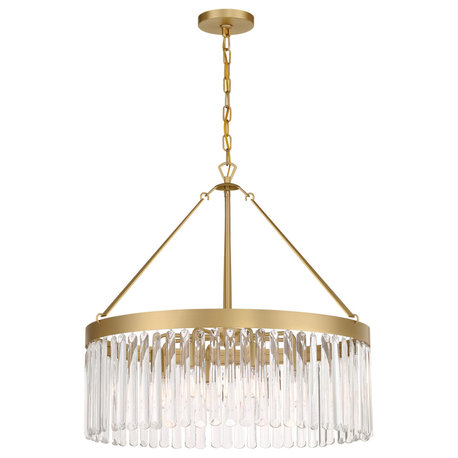 Emory 8 Light Modern Gold Chandelier