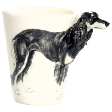 Saluki 3D Ceramic Mug, Black