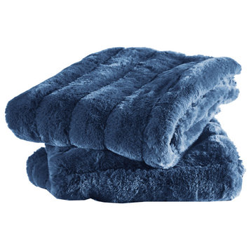 Super Mink Throw Pillow Covers Set of 2, Blue Mirage, 26''x26''