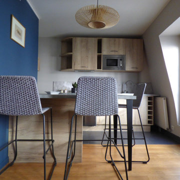 Rénovation : Une cuisine simple et masculine