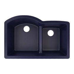 Elkay ELXHU3322RJB0 Quartz Luxe 33" Undermount Sink with Aqua Divide, Jubilee - Kitchen Sinks