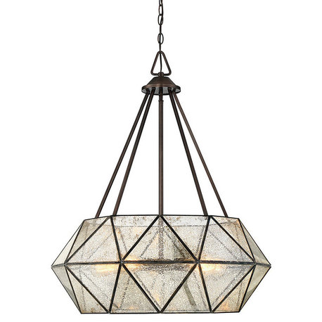 Tartan 5 Light Pendant, Oiled Burnished Bronze