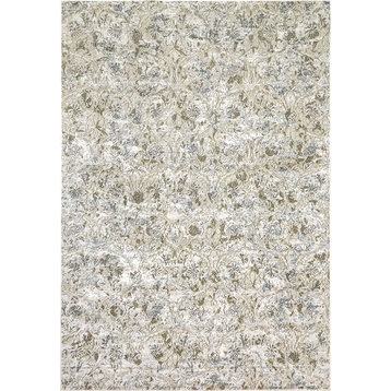 Chateau Beige and Blue Area Rug, 2'x3.5'