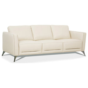 Acme Malaga Sofa With Cream Leather Finish 55005 - Midcentury - Sofas - by  Acme Furniture | Houzz