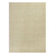 Porto 1220 Ivory Herringbone Rug, 27"x45", 6'6"x9'6"