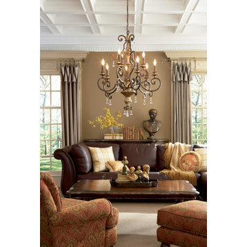 Quoizel Lighting - Marquette Chandelier 6 Light Steel     -Traditional