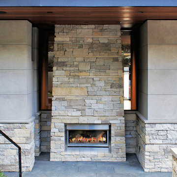 Fireplaces using Buechel Stone