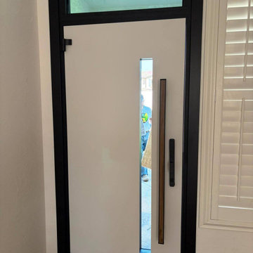 Dekton 0163 Venezia Noce - exterior aluminum door