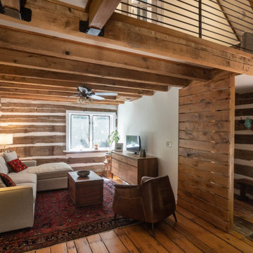 Log Cabin Steel Stair