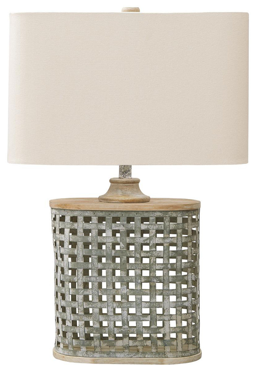 Deondra Gray Metal Table Lamp