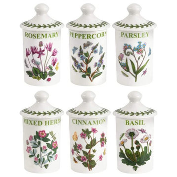 Portmeirion Botanic Garden Set of 6 Assorted Spice Jars